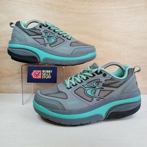 Gdefy Gravity Defyer Women's Ion Athletic Shoes Gray/Aqua Size 10.5